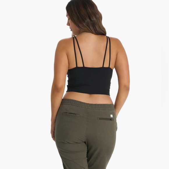 Vuori Halo Performance Crop Tank Top XS Black - Picture 2 of 8